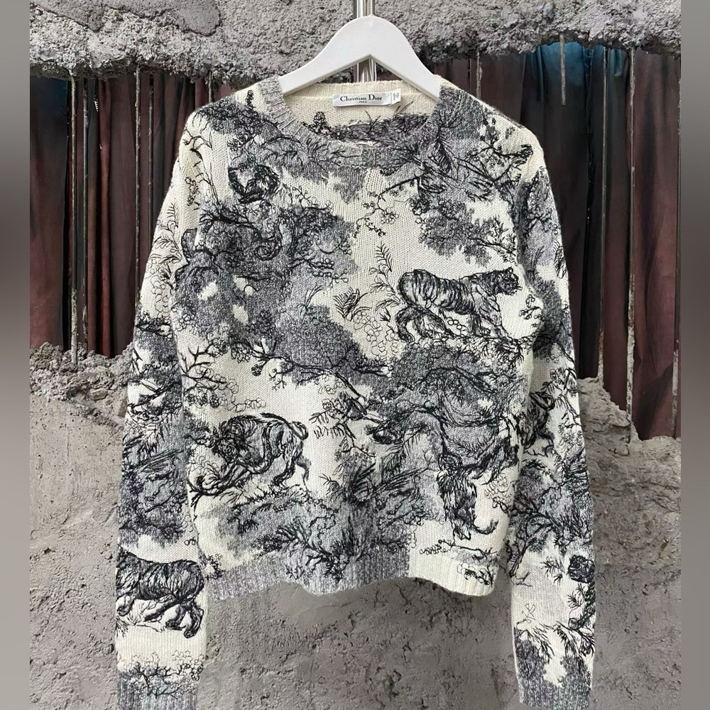 Authentic Christian Dior Black and White Sweater